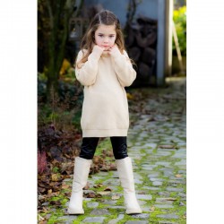 Sweater dress with collar