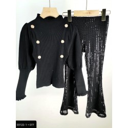 Puff trui met knopen (maat...