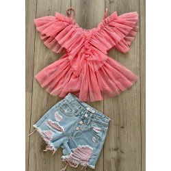 Tule top in 4 kleuren