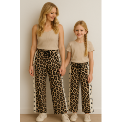 Leopard broek (maat 110/116)