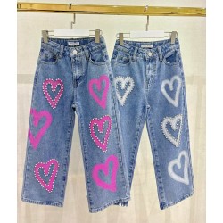 Baggy Jeans Hartjes (roze)